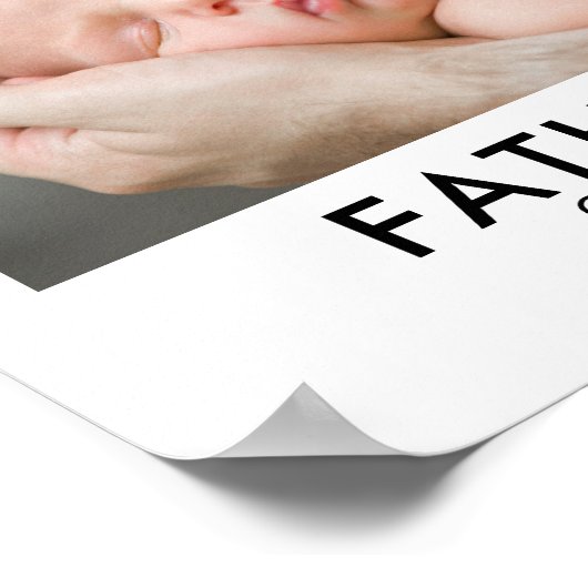 Vaterschaft Vatertag Foto Poster-Zeichen Poster (Ecke)