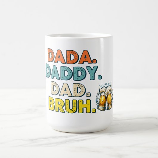 Vaterschaft: Von DADA bis BRUH Kaffeetasse (Mittel)
