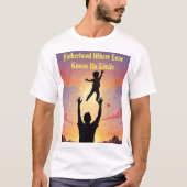 Vaterschaft, wo die Liebe keine Grenzen kennt T-Shirt (Vorderseite)