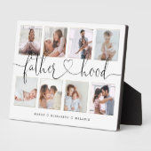 Vaterschaftsschrift | Geschenk für Väter Foto Coll Fotoplatte (Seite)