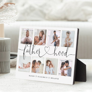 Vaterschaftsschrift   Geschenk für Väter Foto Coll Fotoplatte