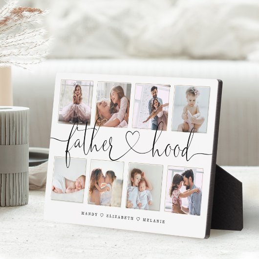 Vaterschaftsschrift | Geschenk für Väter Foto Coll Fotoplatte