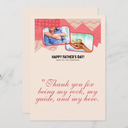 VATER'SDAY GREETING CARD EINLADUNG (Vorne/Hinten)