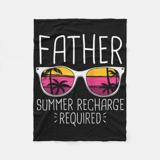 Vatersommerumladung erforderlich Funny Vintag Sung Fleecedecke (Vorderseite)