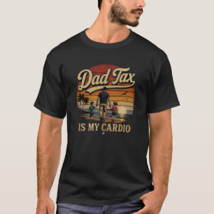 Vatersteuer Ist Mein Kardio Retro-Sonnenuntergang- T-Shirt
