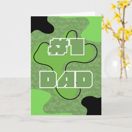 Vatertag #1 Dad gefaltete Karte (Gelbe Blume)
