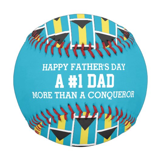 Vatertag #1 NUMBER 1 VATER Bahamas FLAG Baseball (Vorderseite)