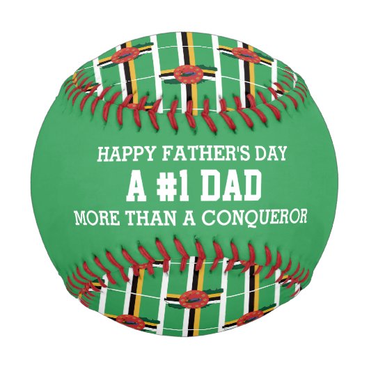 Vatertag #1 NUMMER 1 VATER Dominica FLAG Baseball (Vorderseite)