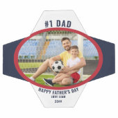 Vatertag #1 Vater Foto Personalisiert Fußball (Flach)