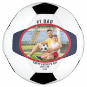 Vatertag #1 Vater Foto Personalisiert Fußball (Vorderseite)