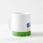 Vatertag #1 VATER Kinder nennen Grasspass Kaffeetasse (Vorderseite Links)