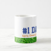Vatertag #1 VATER Kinder nennen Grasspass Kaffeetasse (Mittel)