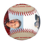 Vatertag 2023 Foto - Vollfarbiges Geschenk Baseball (Rückseite)