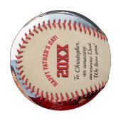 Vatertag 2023 Foto - Vollfarbiges Geschenk Baseball (Vorderseite Links)