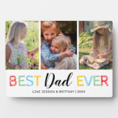 Vatertag 3 Foto | Bester Vater je Fotoplatte (Vorderseite)