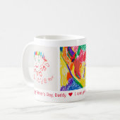 Vatertag 3 Foto Custom Kid's Art Kaffeetasse (Vorderseite Links)