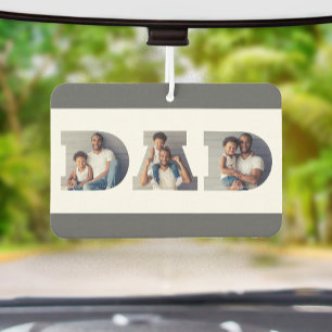 Vatertag 3-Foto-"Papa"-Ausschnitt-Typografie Autolufterfrischer