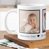 Vatertag 3 Foto Personalisiert Jumbo-Tasse
