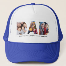 Vatertag 3 Foto Personalisiert Trucker Hat