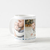 Vatertag 3 Foto Personalisierte Kaffee-Tasse Kaffeetasse (Vorderseite Links)
