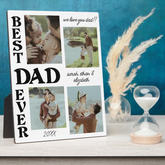 Vatertag 4 Foto Collage Bester Vater je Fotoplatte (Seite)