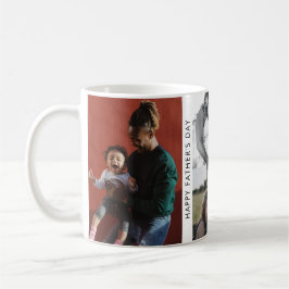 Vatertag 4 Foto Custom Message Modern Stylish Kaffeetasse