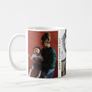 Vatertag 4 Foto Custom Message Modern Stylish Kaffeetasse