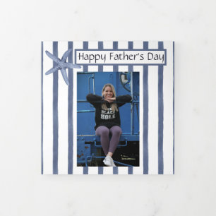 Vatertag 4 Foto Trifold Card Wasserfarbe Dreifach Gefaltete Urlaubskarte