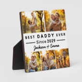 Vatertag 5 FotoCollage Bester Papa je Fotoplatte (Vorderseite)