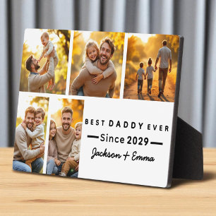 Vatertag 5 FotoCollage Niedlich Bester Papa je Fotoplatte
