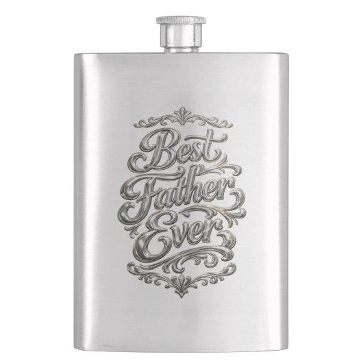 Vatertag 8 oz Edelstahl-Flasche Flachmann (Vorderseite)
