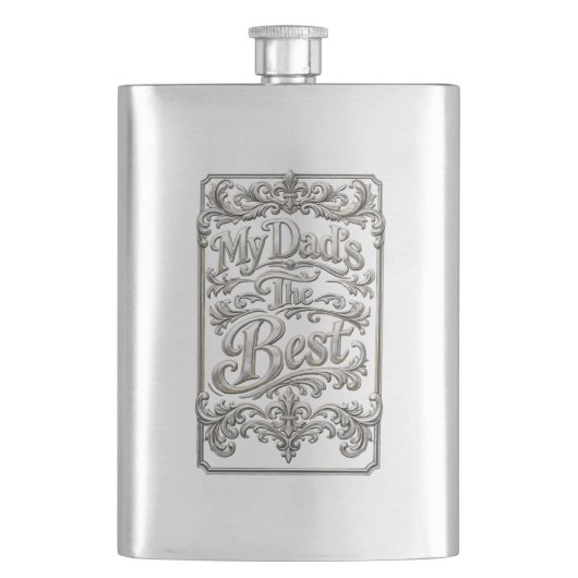 Vatertag 8 oz Edelstahl-Flasche Flachmann (Vorderseite)