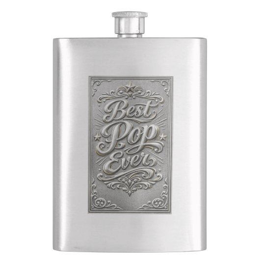 Vatertag 8 oz Edelstahl-Flasche Flachmann (Vorderseite)