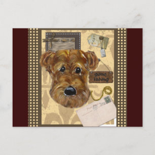 VATERTAG AIREDALE POSTKARTE