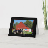 Vatertag Altes Auto und Stall