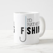 Vatertag, an dem ich eher fischen würde Jumbo-Tasse (Vorderseite Rechts)