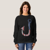 Vatertag Angelfahne Fisch Hook Sweatshirt (Vorne ganz)