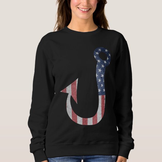 Vatertag Angelfahne Fisch Hook Sweatshirt (Vorderseite)