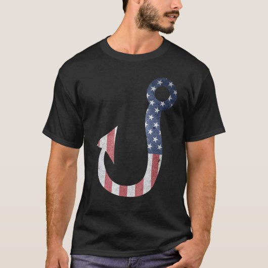 Vatertag Angelfahne Fisch Hook T-Shirt (Vorderseite)