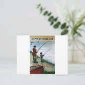Vatertag Angelkarte Postkarte (Stehend Vorderseite)