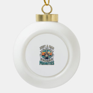 Vatertag-Angeln Vater-Shirt Nur ein Vater mit Ange Keramik Kugel-Ornament
