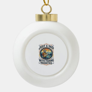 Vatertag-Angeln Vater-Shirt Nur ein Vater mit Ange Keramik Kugel-Ornament