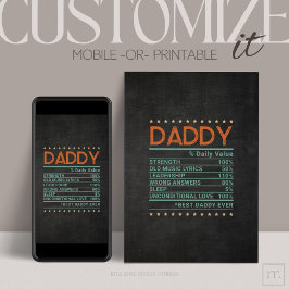 Vatertag % angepasste geklappte Grußkarte Karte