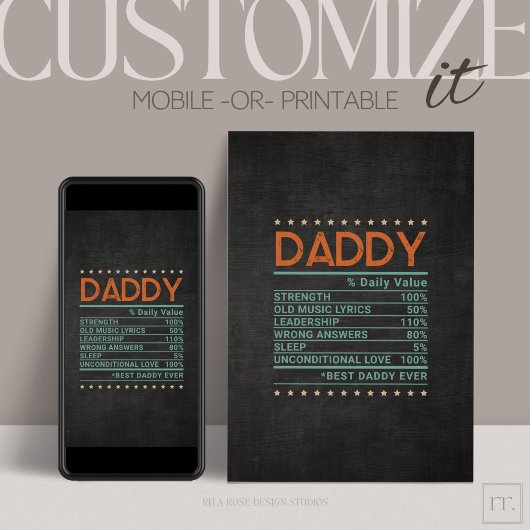 Vatertag % angepasste geklappte Grußkarte Karte