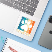 Vatertag Aufkleber (Laptop mit iPhone)