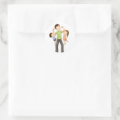 Vatertag-Aufkleber Runder Aufkleber (Tasche)