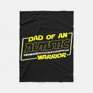 Vatertag Autism Warrior Awareness Dad Für Männer Fleecedecke