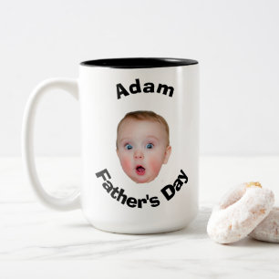 Vatertag, Baby-Gesicht Geschenk, Benutzerdefiniert Zweifarbige Tasse