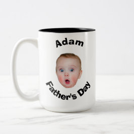 Vatertag, Baby-Gesicht Geschenk, Benutzerdefiniert Zweifarbige Tasse