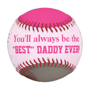 Vatertag Baby Girl Pink Foto Baseball